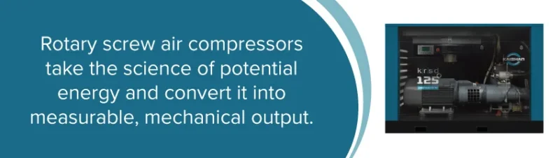 Partes clave de un compresor de aire de tornillo rotativo