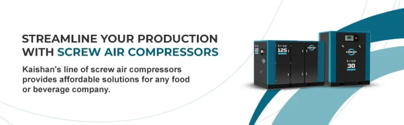 Compresores de aire en la producción de alimentos y bebidas